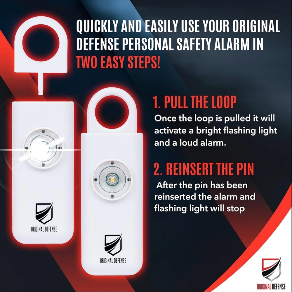 Original Defense Personal Alarm with LED Light - Picture 4 of 5